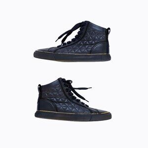Guess Melo Quilted High-Top Sneaker Sz 9 Navy Blue Unisex Y2K 90s Grunge Retro
